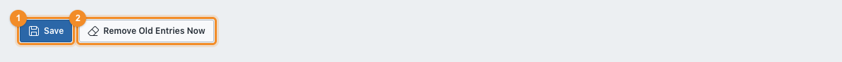 The buttons of the settings